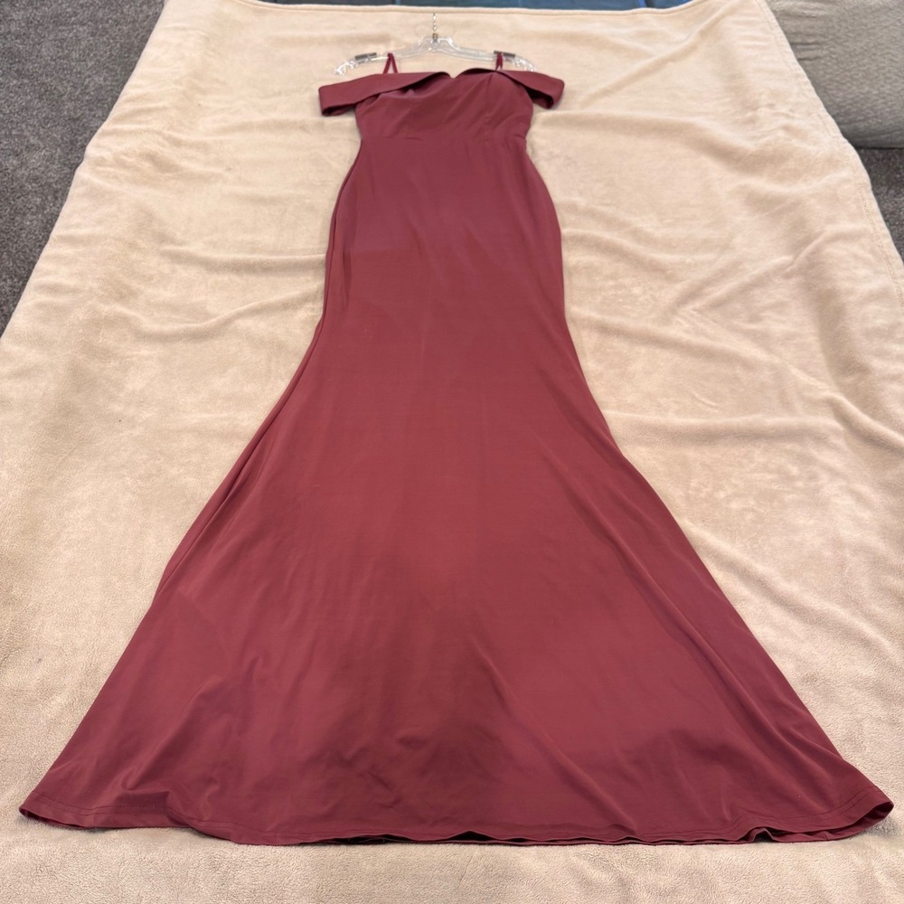 Baltic Born Rust Off-Shoulder Maxi Gown - Picture 2 of 15